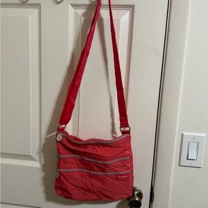 Baggallini Red Crossbody Bag with Zippered Compartments